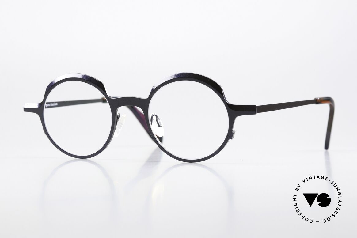 Theo Belgium Brilliant Runde Designerbrille Unisex, THEO Designerbrille der "Diamond Cuts" Series, Passend für Herren und Damen