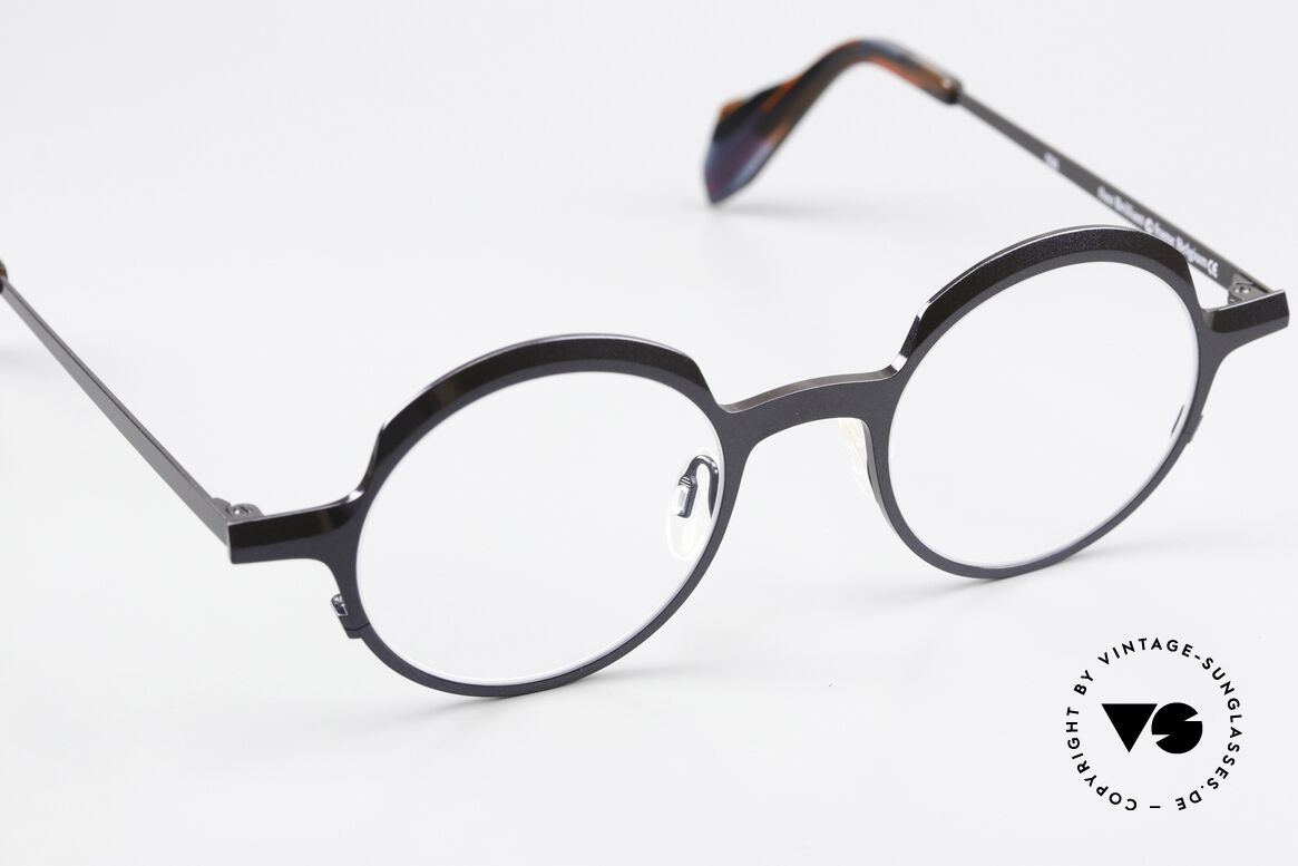Theo Belgium Brilliant Runde Designerbrille Unisex, ungetragen (wie alle unsere vintage Theo Brillen), Passend für Herren und Damen