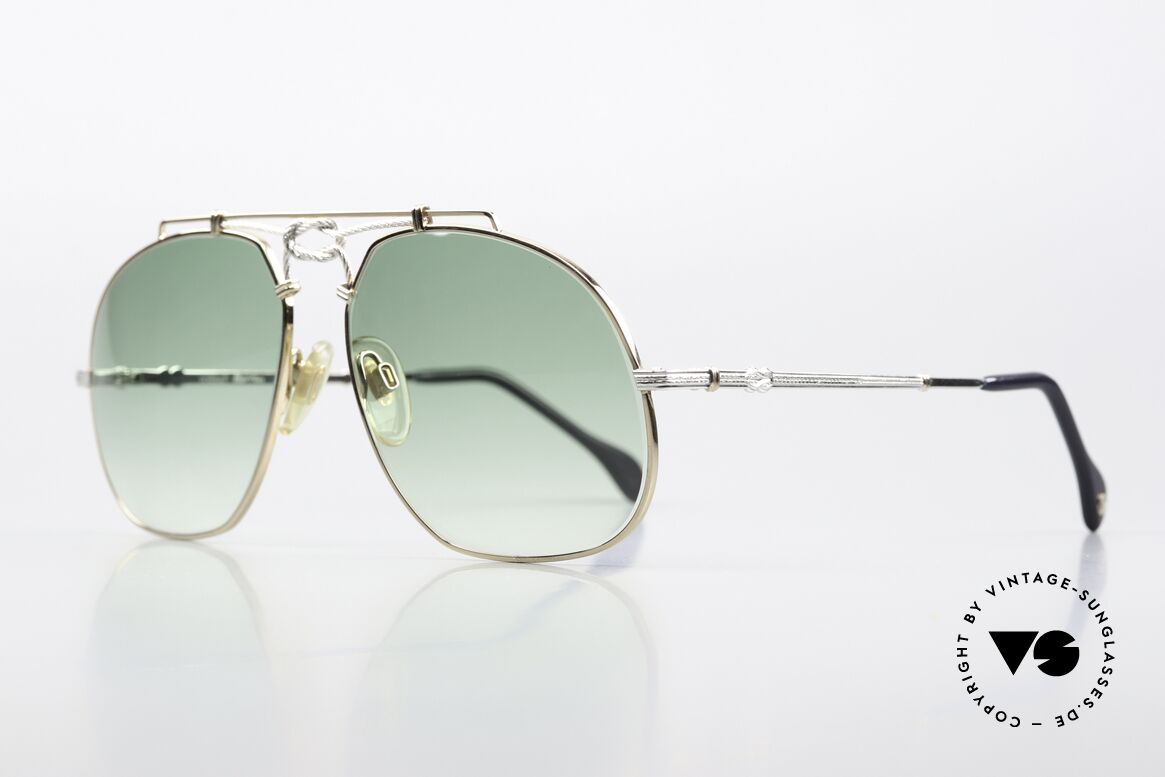 Zollitsch JAWL 903 80er Brille Der Maritim Serie, mit charakteristischem Seemannsknoten; Größe 60/20, Passend für Herren