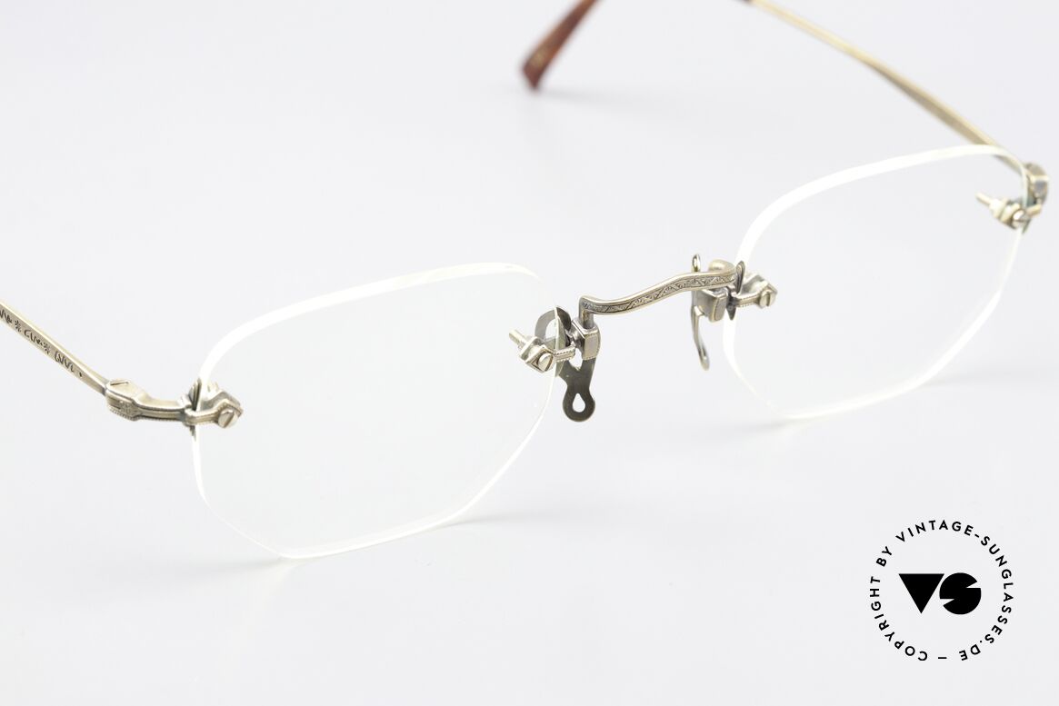 Matsuda 2864 90s Brille Randlos Antik Gold, ungetragenes EINZELSTÜCK, antik-gold in Größe 47-26, Passend für Herren und Damen