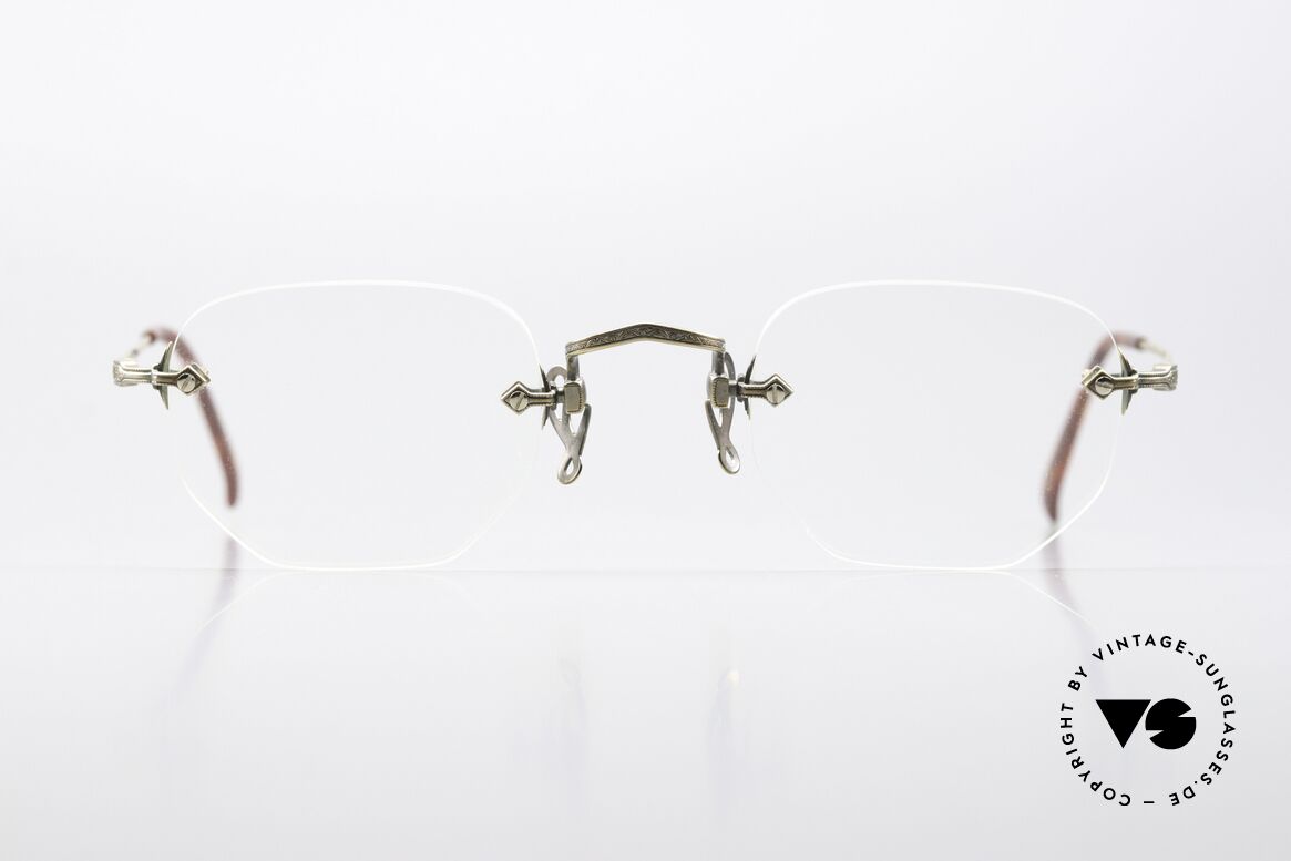 Matsuda 2864 90s Brille Randlos Antik Gold, MATSUDA: ein Synonym für aufwändige Handwerkskunst, Passend für Herren und Damen