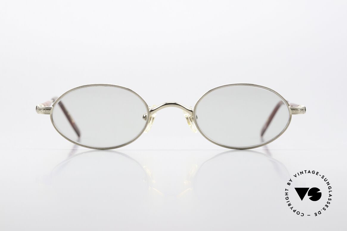 Matsuda 10116 Gläser Verdunkeln Bei Sonne, kleine, ovale 90er Brille (ideal für größere Sehstärken), Passend für Herren und Damen