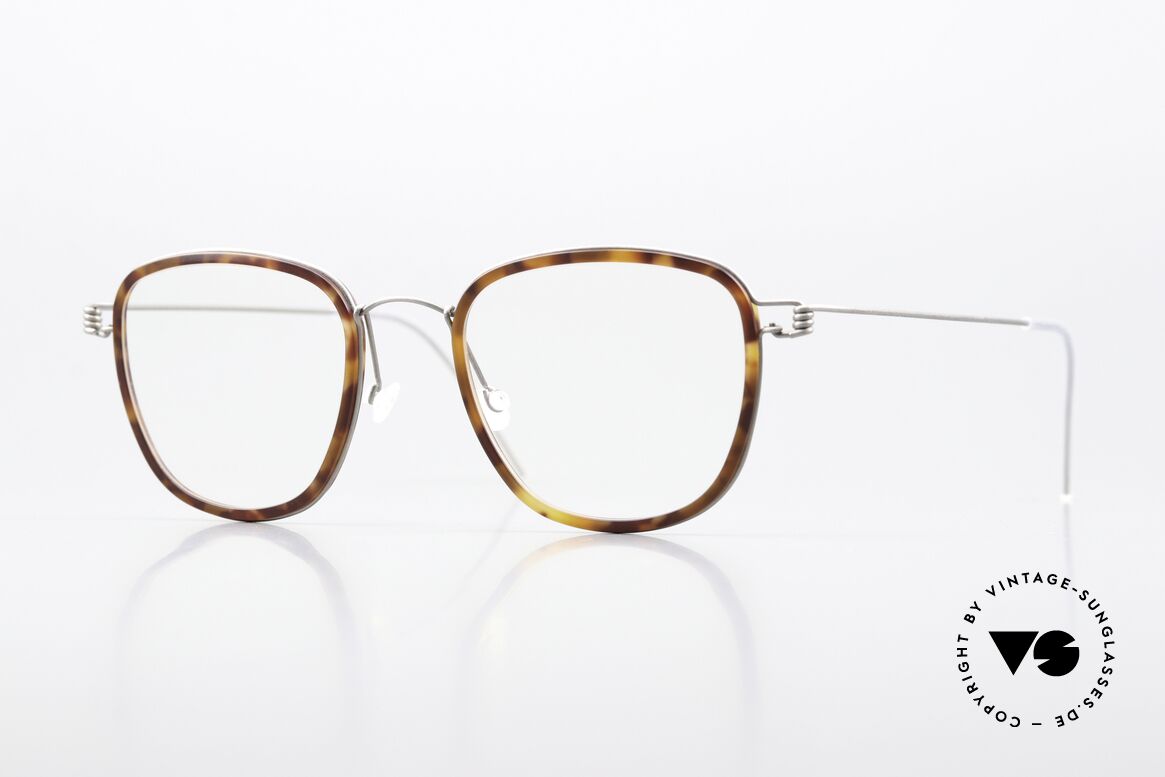 Lindberg Simon Air Titan Rim Fassung mit Azetat Inlays, Herrenbrille der LINDBERG Air Titanium Rim Kollektion, Passend für Herren