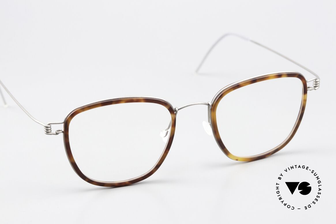 Lindberg Simon Air Titan Rim Fassung mit Azetat Inlays, ungetragenes Designerstück + orig. Lindberg Magnet-Etui, Passend für Herren