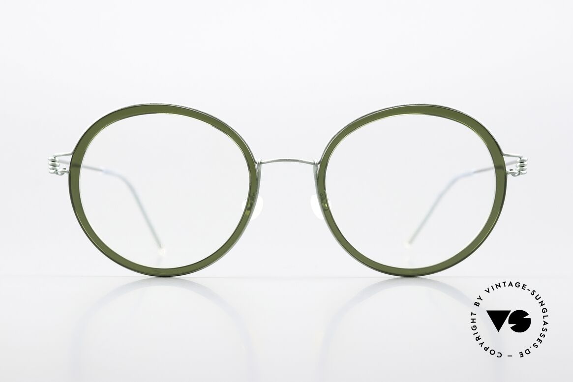Lindberg Jean Air Titan Rim Frauen Designerbrille Grün, eher eine Designerbrille für Damen in einem Grünton, Passend für Damen