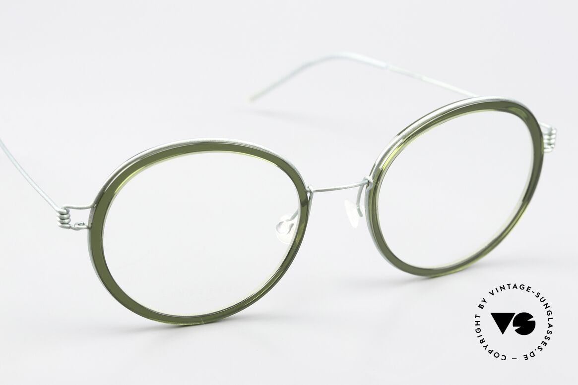 Lindberg Jean Air Titan Rim Frauen Designerbrille Grün, ungetragenes Exemplar mit original Lindberg Hart-Etui, Passend für Damen