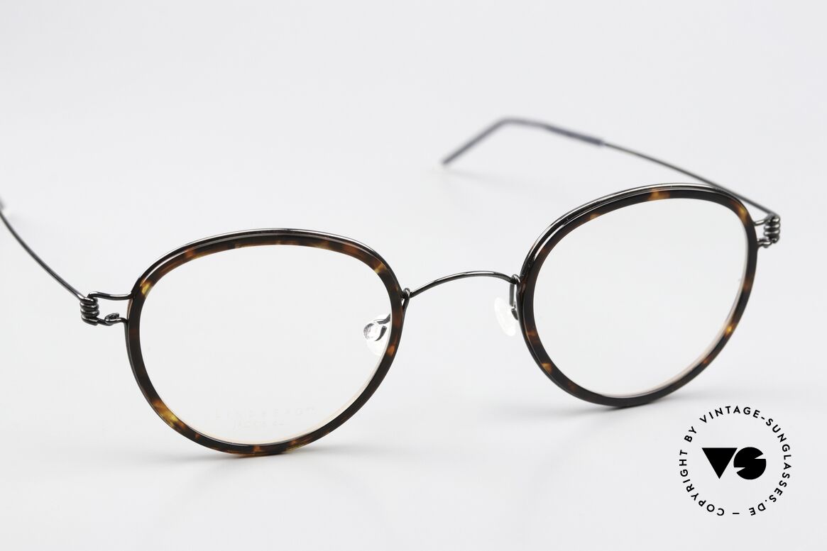 Lindberg Jackie 44 Air Titan Rim Pantobrille Schildpatt Schwarz, ungetragenes Designerstück mit original LINDBERG Etui, Passend für Herren und Damen