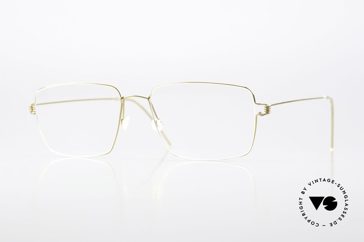 Lindberg Gary Air Titan Rim Eckige Titan Herrenbrille, LINDBERG Air Titanium Rim Brille in Größe 54-17, 145, Passend für Herren