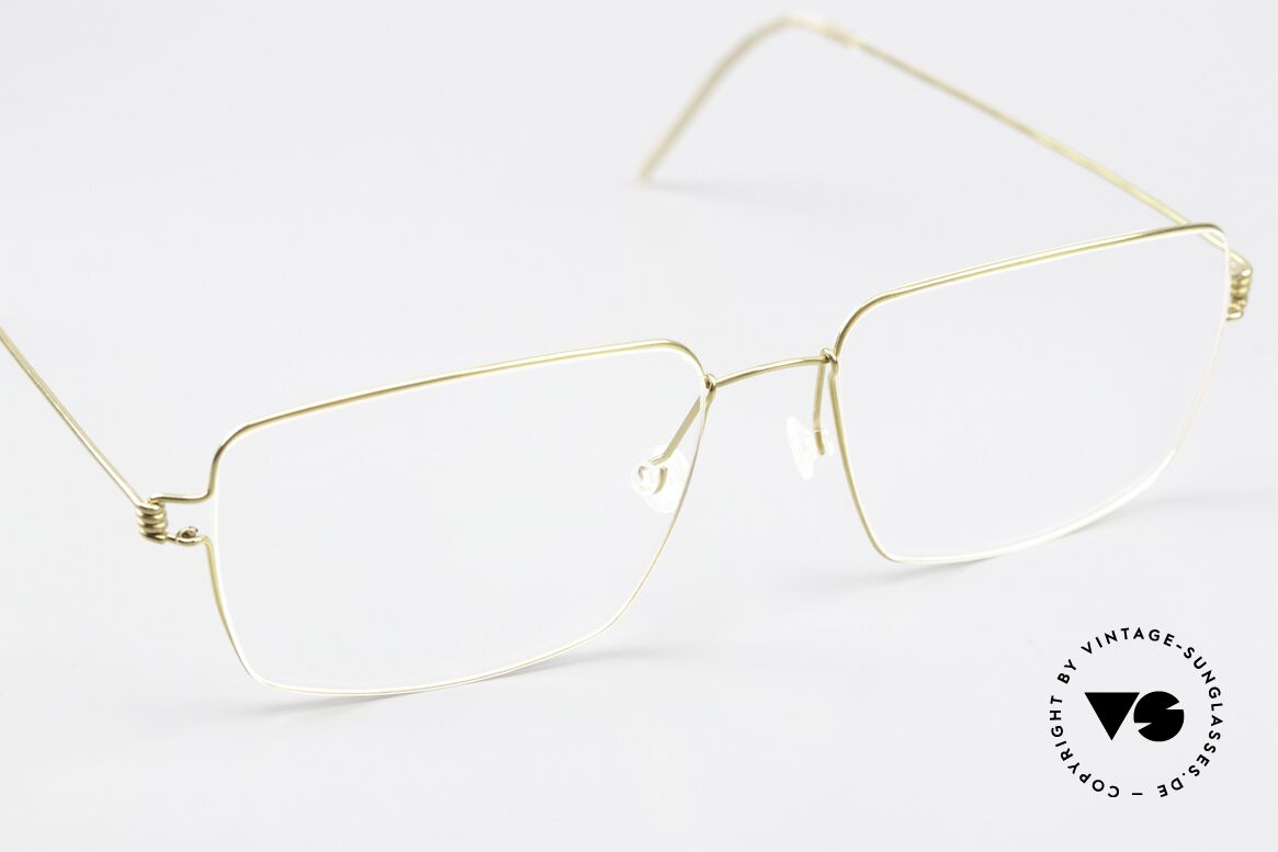 Lindberg Gary Air Titan Rim Eckige Titan Herrenbrille, ungetragenes Designerstück + orig. Lindberg Magnet-Etui, Passend für Herren