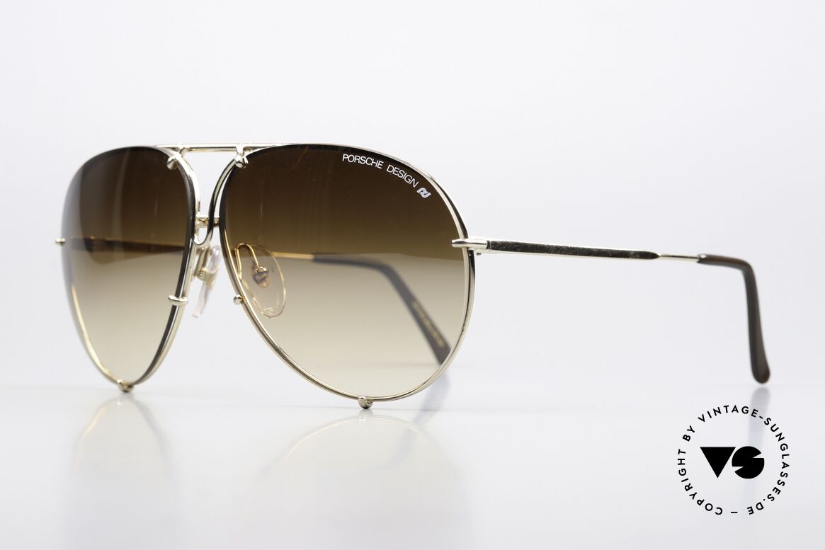 Porsche 5623 Leicht Verspiegelte Gläser, 1 Paar blau-Verlauf & 1 Paar gold-braun verspiegelt, Passend für Herren und Damen