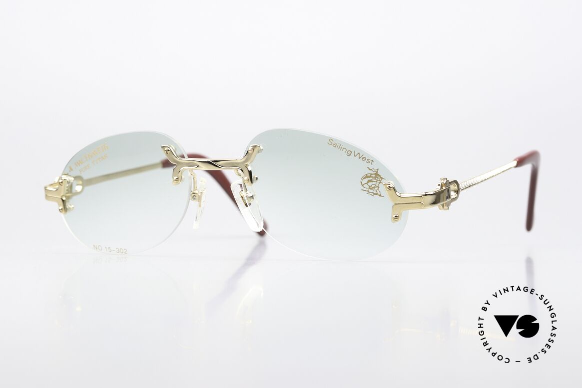 Machiavelli 15-302 Opulente Brille Vergoldet, MACHiAVELLi 15-302 Pure Titanium vintage 80er Brille, Passend für Herren und Damen