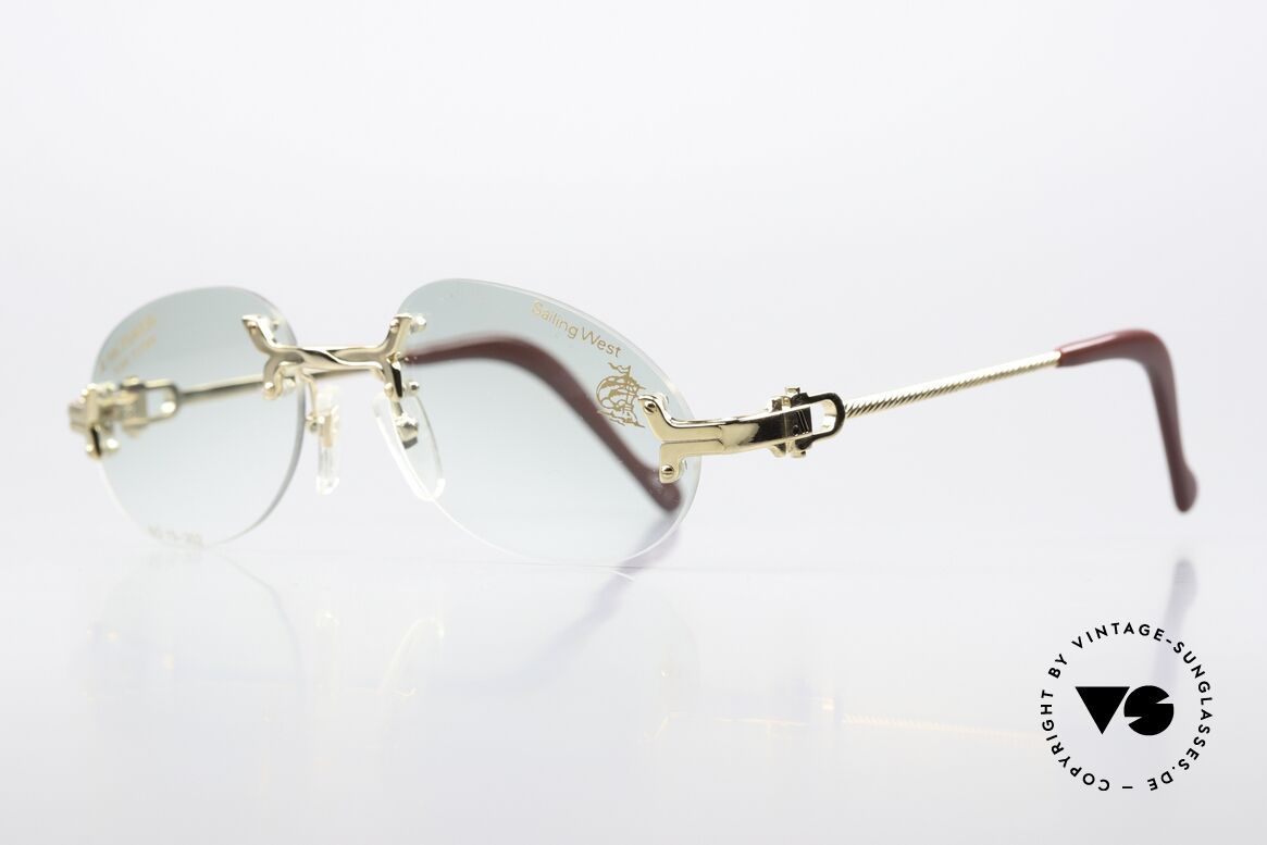 Machiavelli 15-302 Opulente Brille Vergoldet, ein wirklich exzentrisches und opulentes Brillengestell, Passend für Herren und Damen