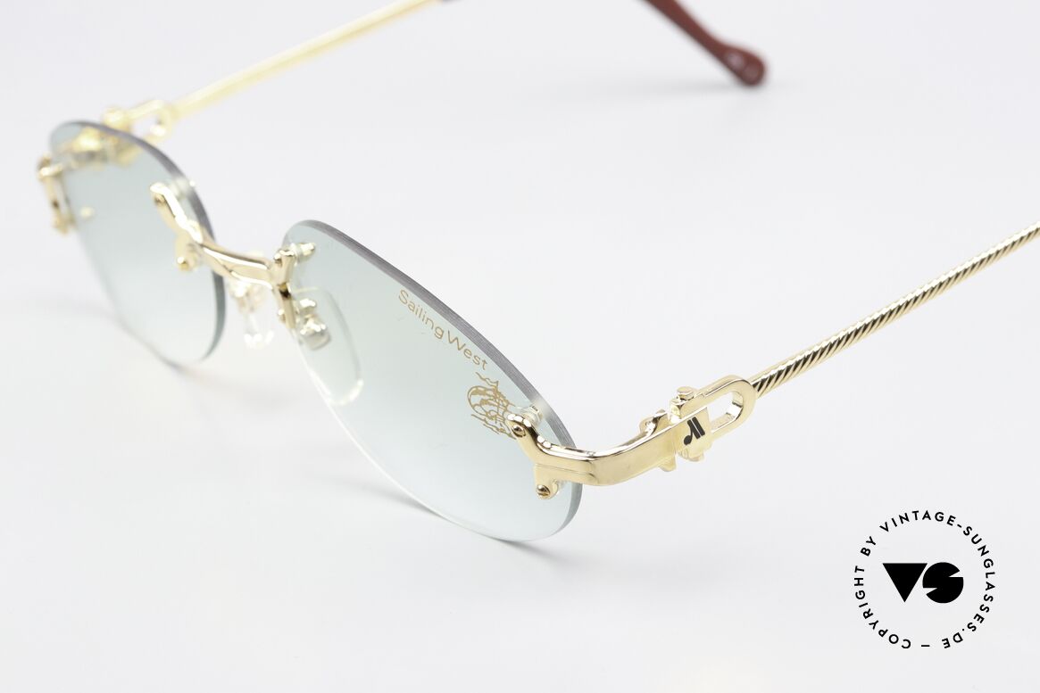 Machiavelli 15-302 Opulente Brille Vergoldet, leicht getönte Demogläser (als Modeaccessoire tragbar), Passend für Herren und Damen