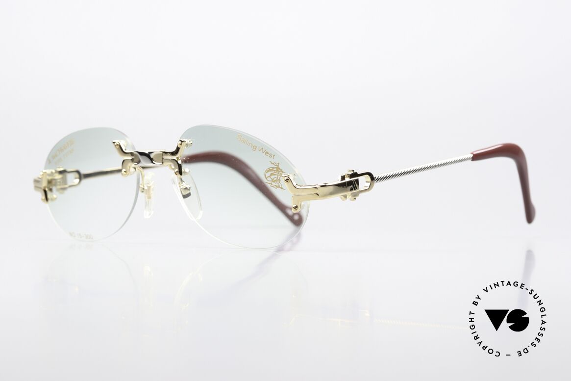 Machiavelli 15-300 Opulente Brille Gold Titan, ein wirklich exzentrisches und opulentes Brillengestell, Passend für Herren und Damen