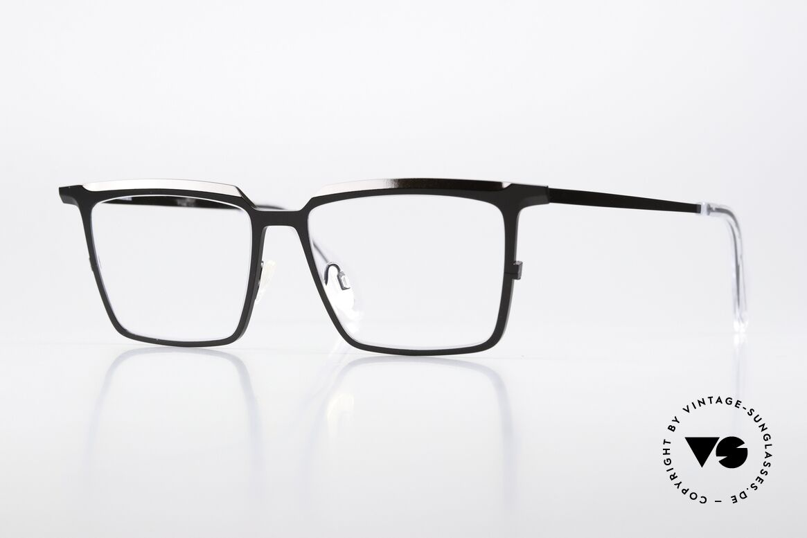 Theo Belgium Barion Eckige Titanium Brille Large, THEO Designerbrille der "Diamond Cuts" Series, Passend für Herren und Damen