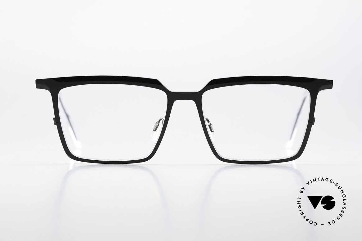 Theo Belgium Barion Eckige Titanium Brille Large, eckiges Modell, Damen- & Herrenbrille zugleich, Passend für Herren und Damen