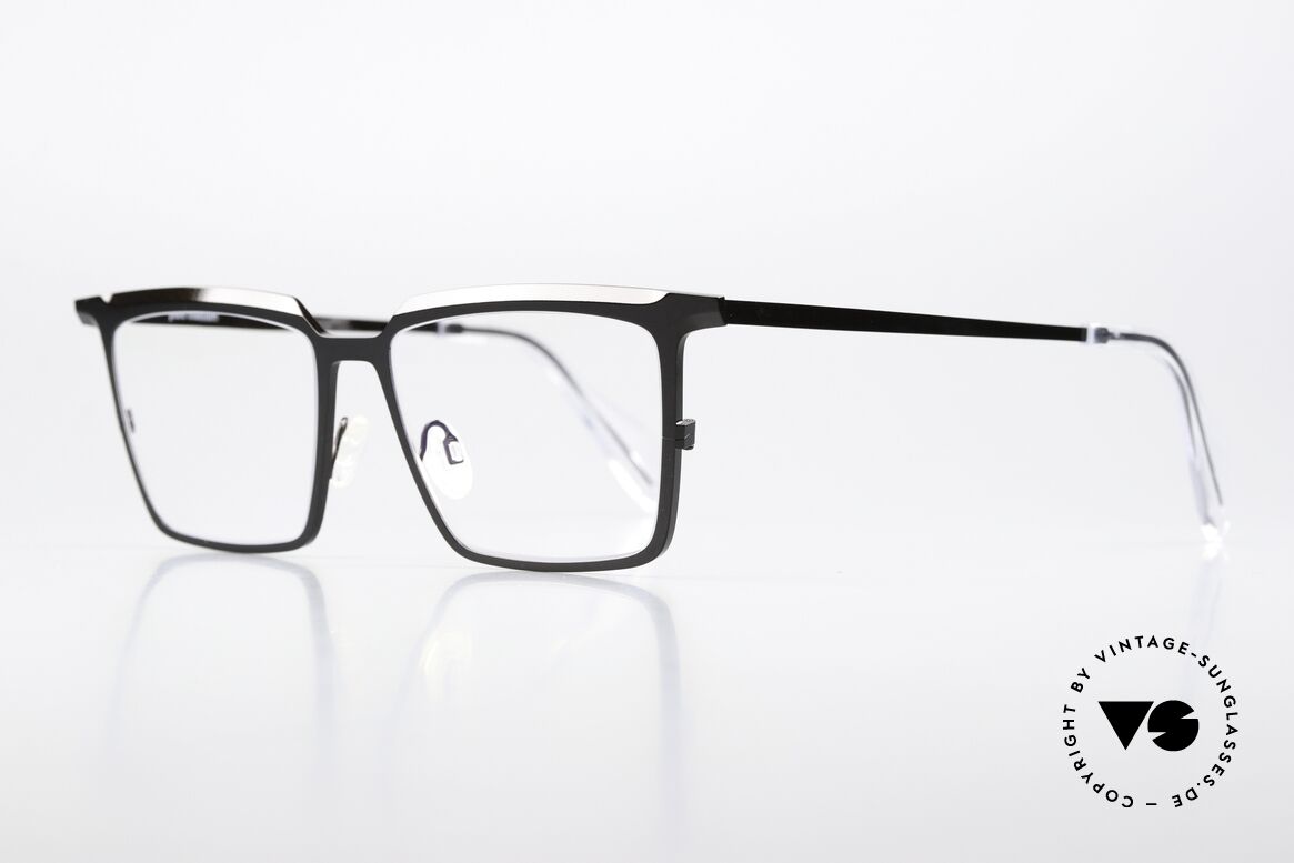 Theo Belgium Barion Eckige Titanium Brille Large, sehr hochwertig & komfortabel (Titan-Fassung), Passend für Herren und Damen