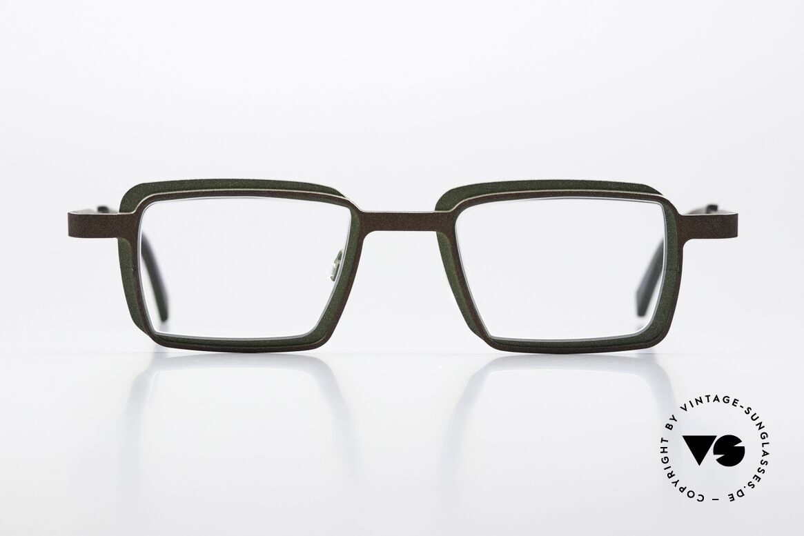 Theo Belgium Eye-Witness YC Designerbrille Eckig Unisex, diese Theo Kreation soll bewusst "unvollendet" wirken, Passend für Herren und Damen