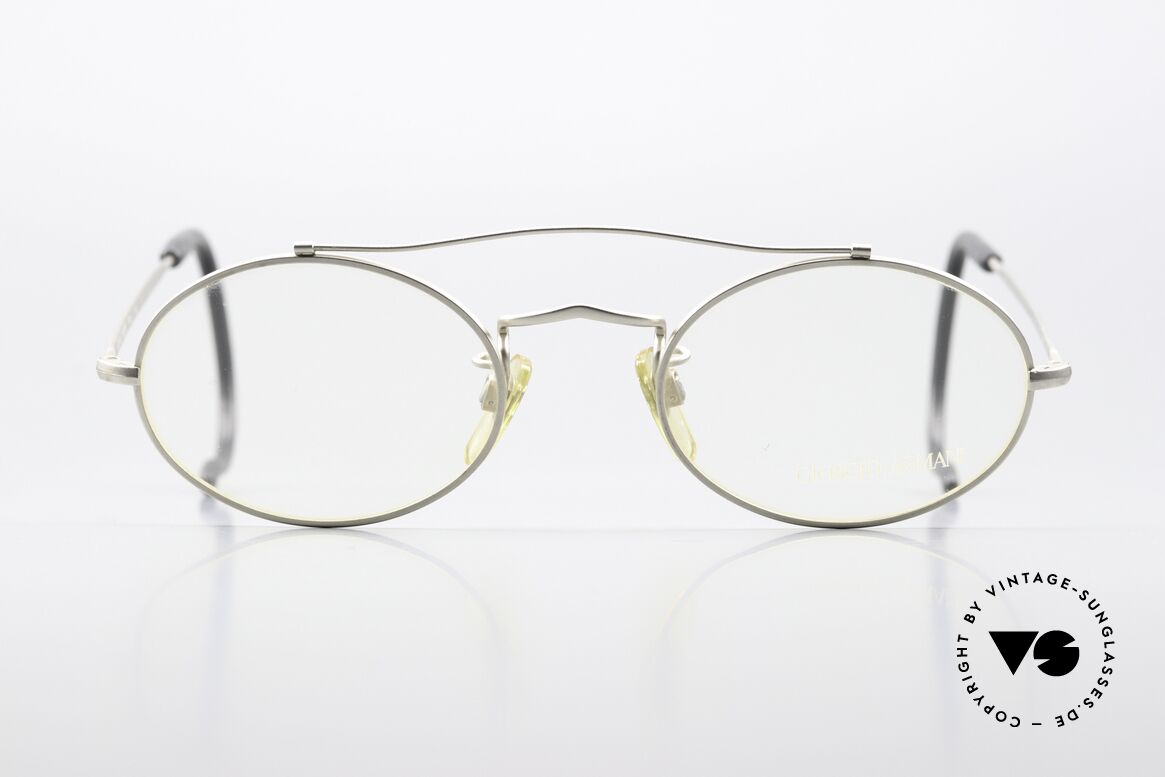 Giorgio Armani 115 90er Brille Mit Sportbügeln, ovaler Rahmen mit sehr markanter Brillen-Brücke, Passend für Herren und Damen