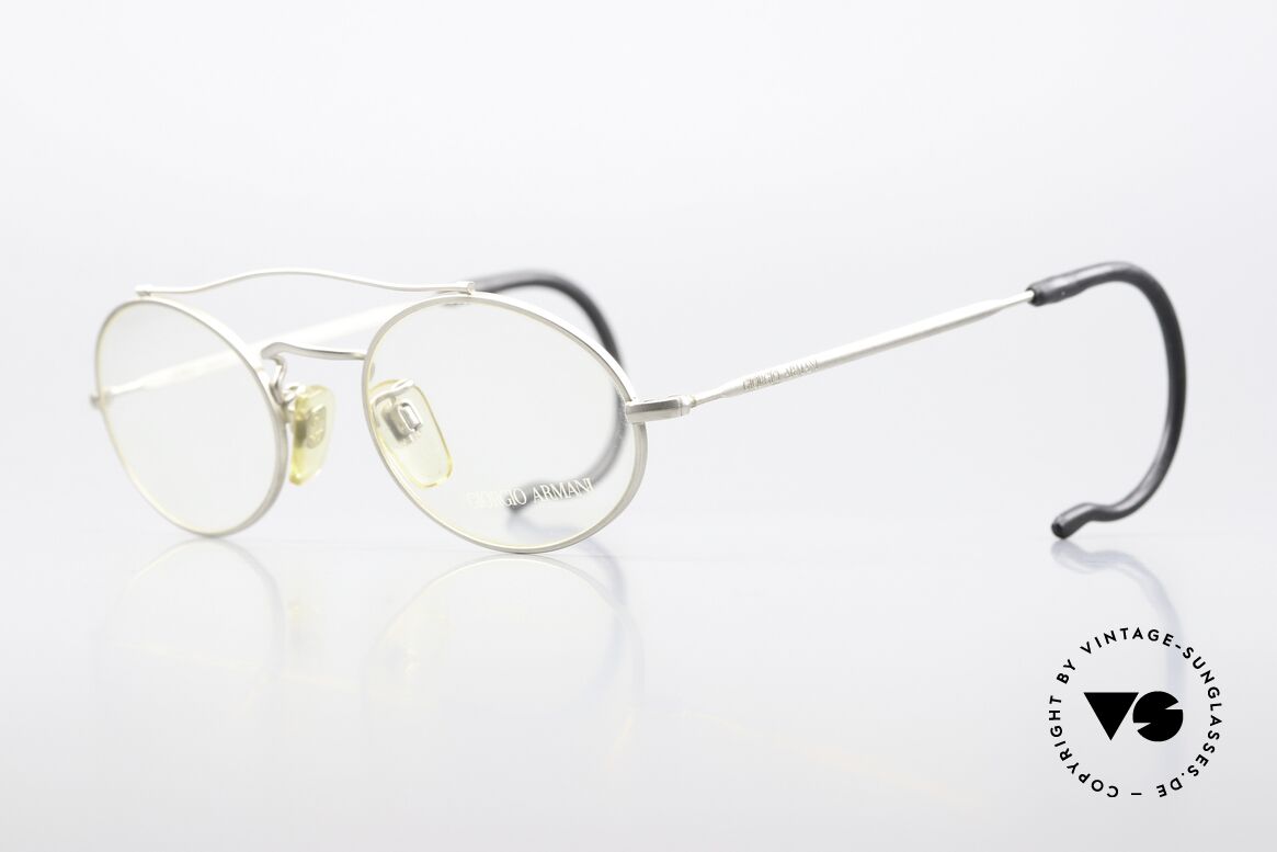 Giorgio Armani 115 90er Brille Mit Sportbügeln, matt-silberne Metallfassung in Größe 50-21, 165, Passend für Herren und Damen