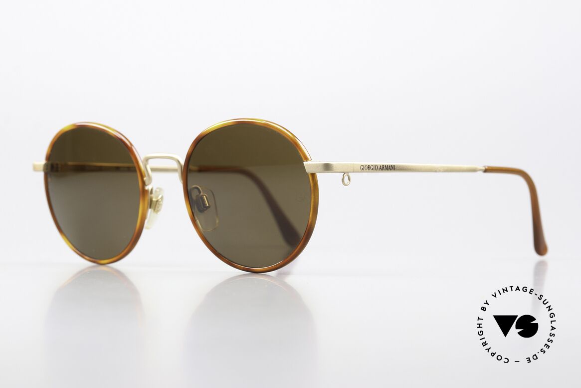 Giorgio Armani 621 Mineralglas Mit GA Gravur, Fassung in mattgold und schildpatt, made in Italy, Passend für Herren und Damen