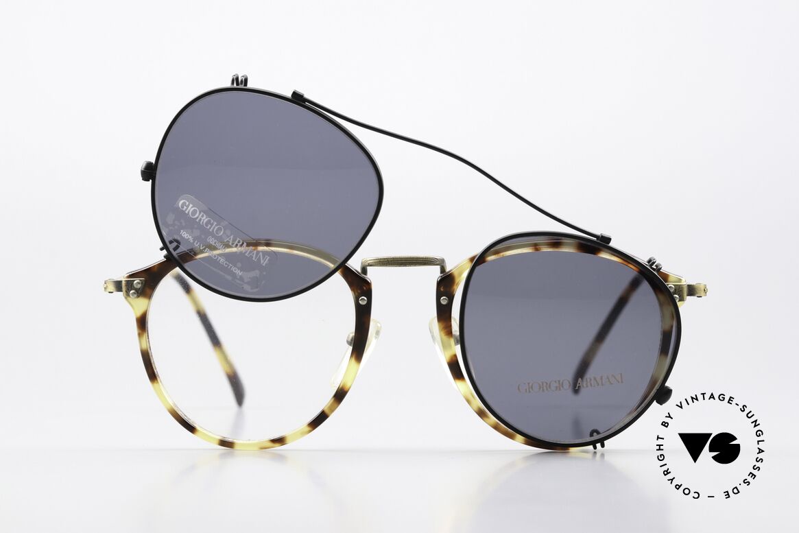 Giorgio Armani 318 Panto Brille Mit Sonnenclip, Größe: medium, Passend für Herren