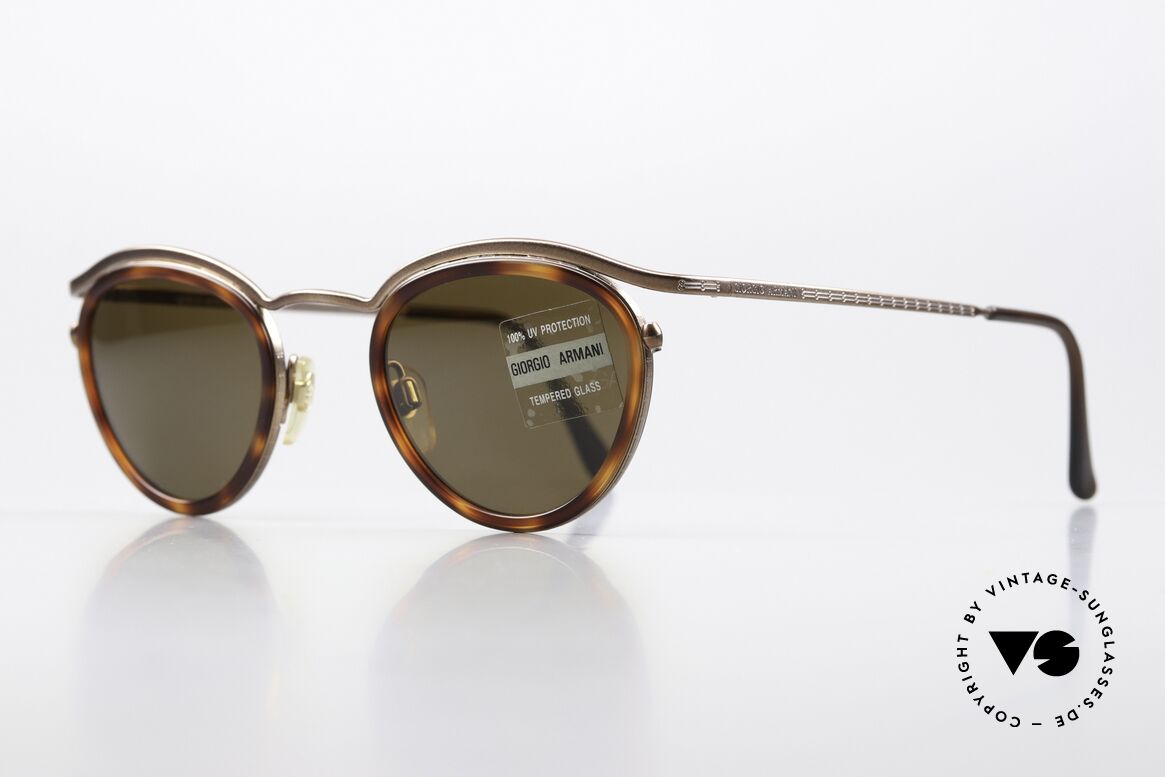 Giorgio Armani 632 Alte Designer Sonnenbrille, Fassung in bronze und 'schildpatt', made in Italy, Passend für Herren und Damen
