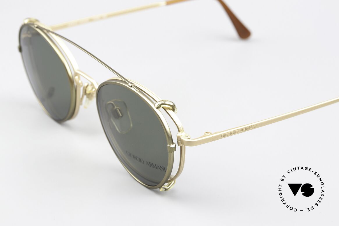 Giorgio Armani 174 Mit Serious Fun Sun-Clip, mit Serious-Fun Clip in grün-metallic (100% UV prot.), Passend für Herren und Damen