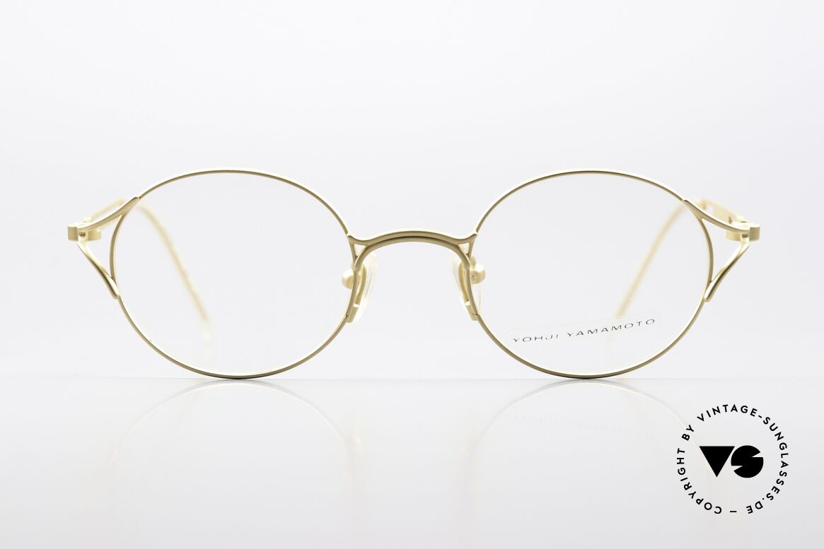 Yohji Yamamoto 51-4103 Panto Designer Brille 90er, beste Verarbeitungsqualität & Materialien (Titanium), Passend für Herren und Damen
