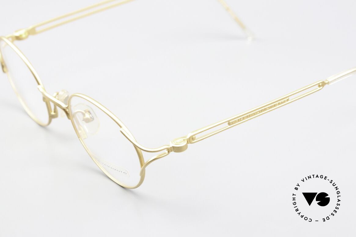 Yohji Yamamoto 51-4103 Panto Designer Brille 90er, Panto-Design für Damen & Herren, Gr. 47/21, mattgold, Passend für Herren und Damen