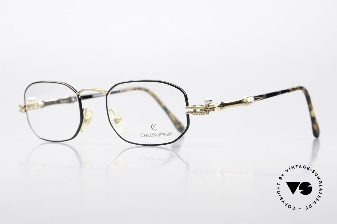 Chronoswiss CS1 80er Brille Zur Luxusuhr, die Bügellänge ist dank der Zwiebelkrone verstellbar, Passend für Herren und Damen