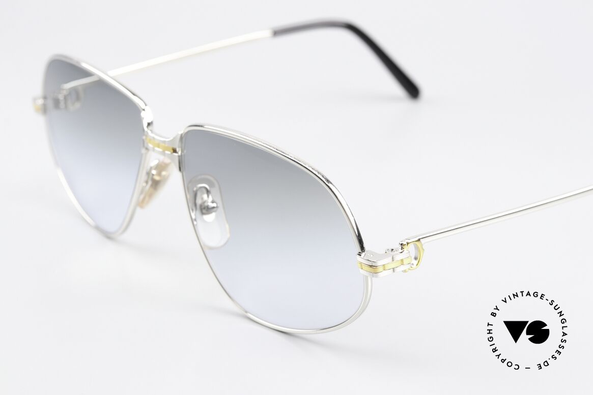 Cartier Panthere G.M. - M Platin Herrenbrille Von 1988, teure Luxus-Brillenfassung in Medium Größe 56-14, 135, Passend für Herren