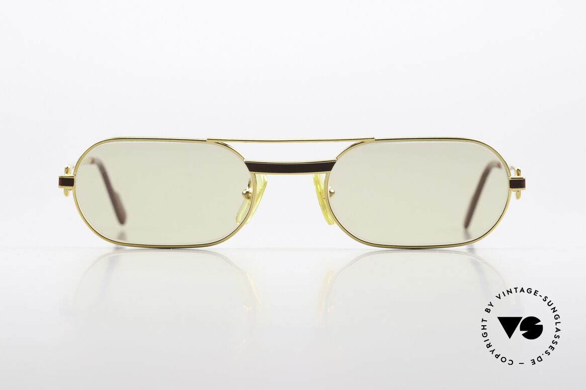 Cartier MUST Laque - M Gläser Verdunkeln Selbst, 22kt vergoldet mit LAQUE Dekor in Größe 55/20, 140, Passend für Herren und Damen