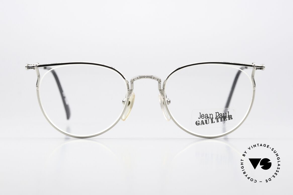 Jean Paul Gaultier 55-3177 Designerbrille Von 1997, sehr leichtes Gestell & mit zahlreichen Details, Passend für Herren und Damen