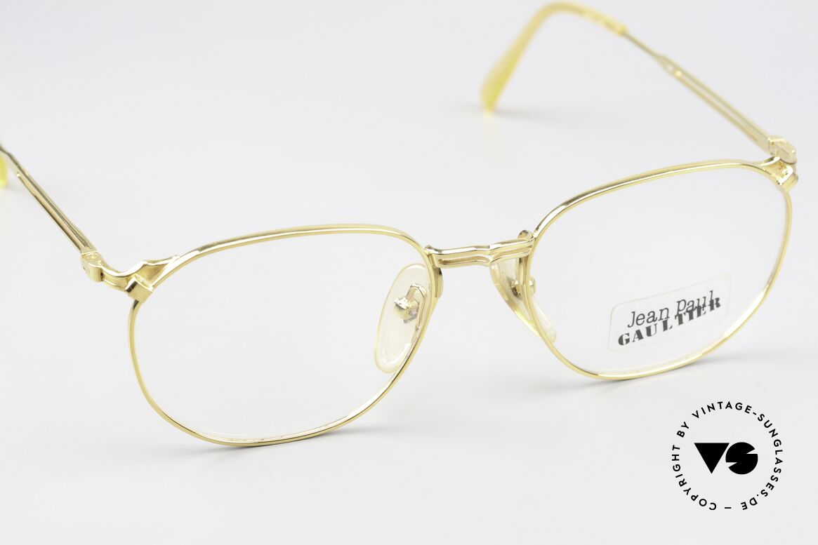 Jean Paul Gaultier 55-2173 Vintage Brille 90er Vergoldet, absolute TOP-Qualität der Materialien & Verarbeitung, Passend für Herren und Damen