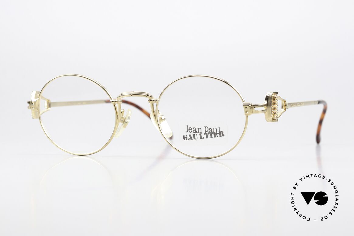 Jean Paul Gaultier 55-5106 90s Designerbrille Vergoldet, kostbare Jean Paul Gaultier Designerbrille von ca. 1994, Passend für Herren und Damen