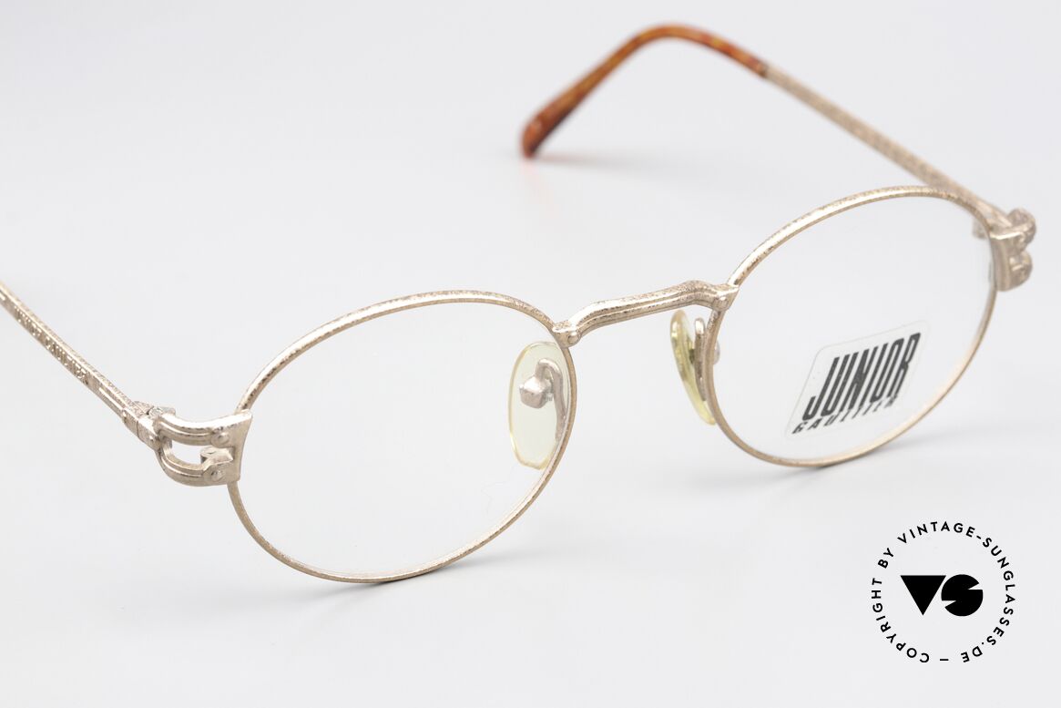 Jean Paul Gaultier 57-3176 90er Brille In Rusty Gold, viele Rahmendetails; J.P.G. Junior Gaultier Collection, Passend für Herren und Damen
