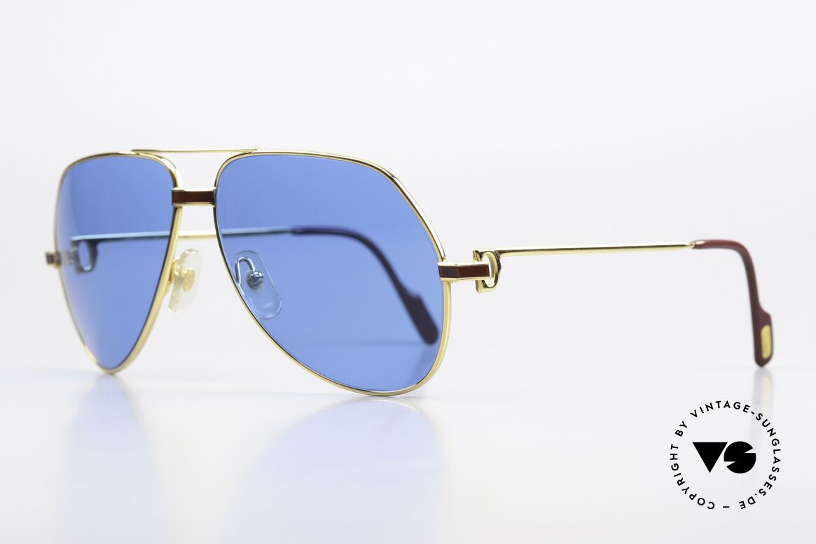 Cartier Vendome Laque - L Ultramarin Tiefblau Lapis, dieses Modell mit Laque-Dekor in LARGE Gr. 62-14, 140, Passend für Herren