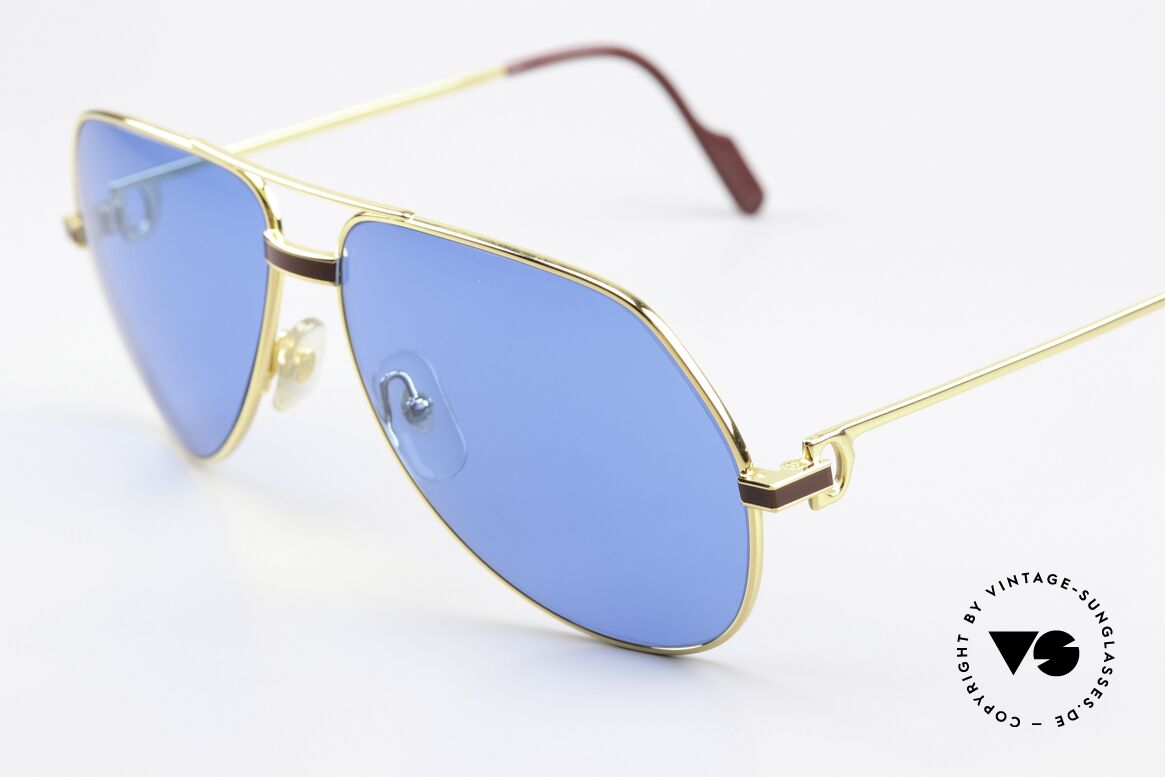 Cartier Vendome Laque - L Ultramarin Tiefblau Lapis, absolute Luxus-Fassung (22kt vergoldet) im Pilotenstil, Passend für Herren