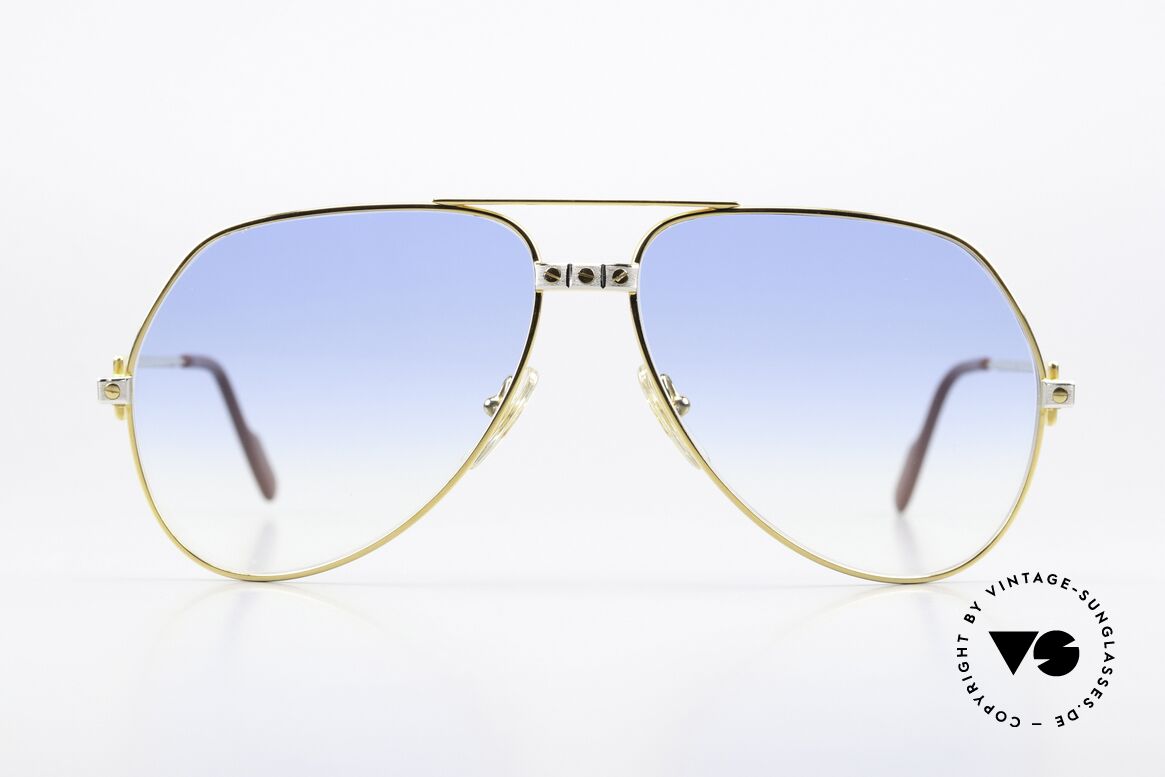 Cartier Vendome Santos - L Gläser Leicht Blau Getönt, wurde 1983 veröffentlicht und dann bis 1997 produziert, Passend für Herren
