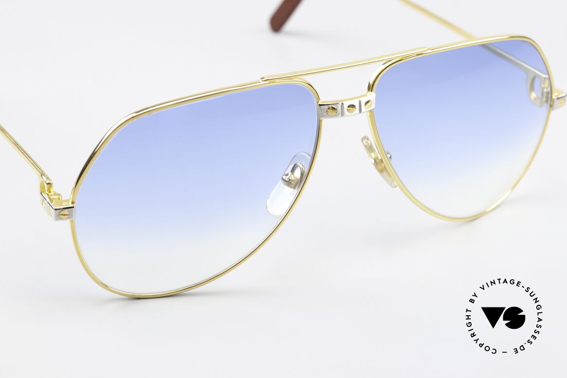 Cartier Vendome Santos - L Gläser Leicht Blau Getönt, somit auch als Mode-Accessoire nutzbar (mit 100% UV), Passend für Herren
