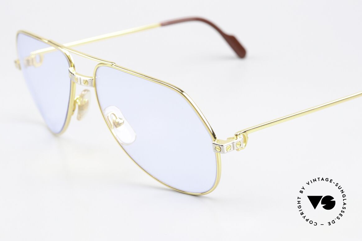 Cartier Vendome Santos - M Kobalt Mineral Ratti Gläser, neue, extrem hochwertige 80er RATTI Mineralgläser!, Passend für Herren