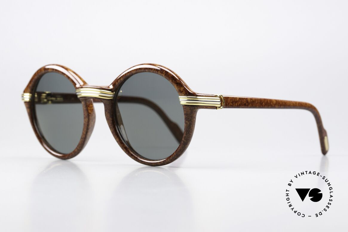 Cartier Cabriolet - S Luxus Sonnenbrille Von 1991, Fassung mit Federscharnieren in SMALL Gr. 49/20, 130, Passend für Herren und Damen