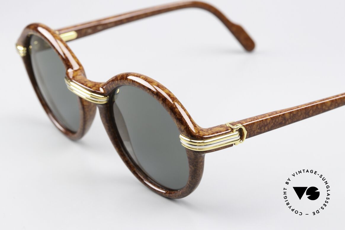 Cartier Cabriolet - S Luxus Sonnenbrille Von 1991, hochwertig entspiegelte Sonnengläser; 100% UV Schutz, Passend für Herren und Damen
