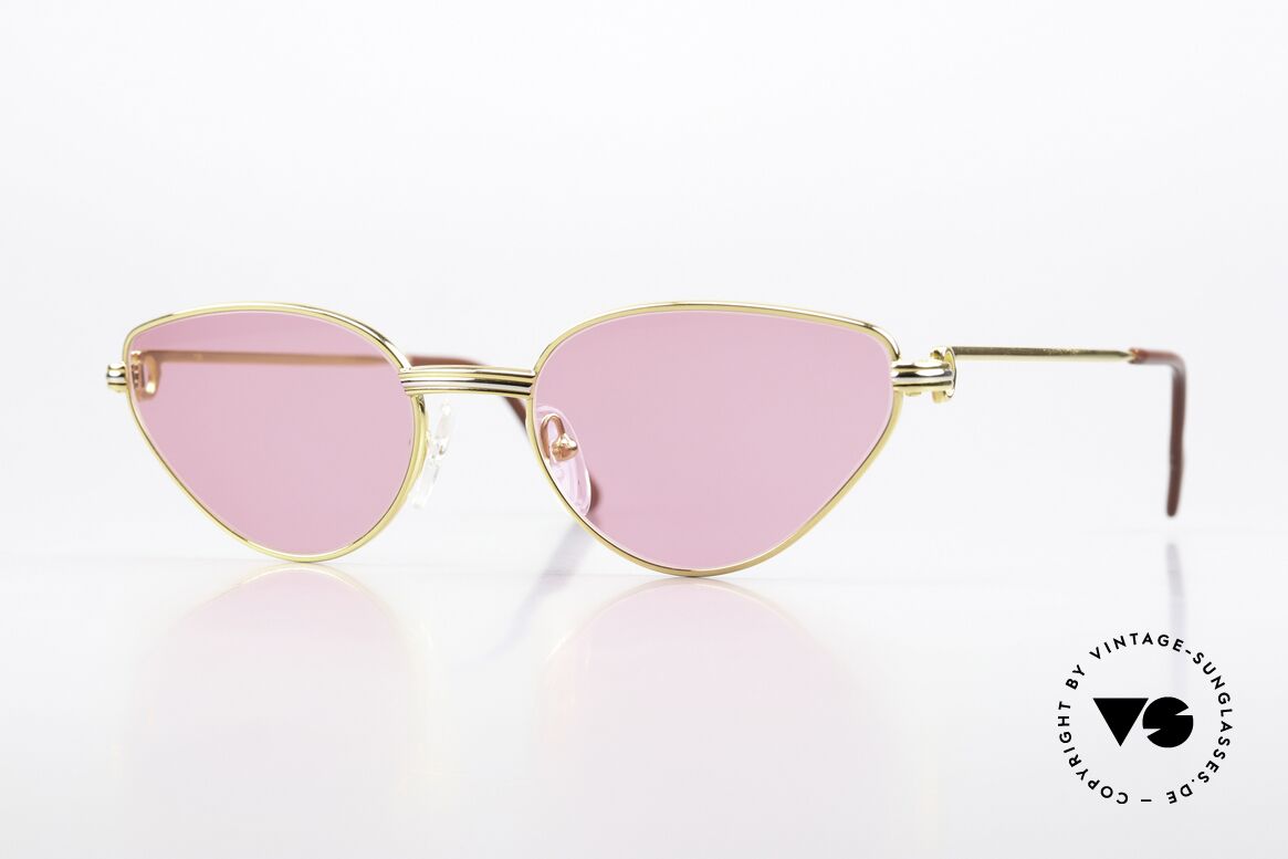 Cartier Rivoli - M Feminine Luxusbrille Pink, edle Luxus-Designerbrille aus den 90ern, M Gr. 54°19, Passend für Damen