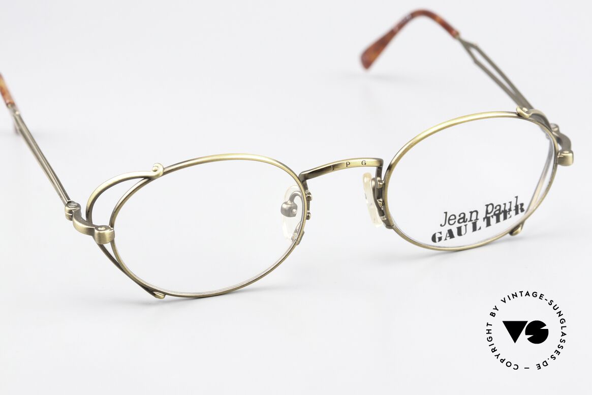 Jean Paul Gaultier 55-3175 Tupac 2Pac Vintage Brille, col. 3: smoke gold, Gr. 47/20 + orig. Gaultier Etui, Passend für Herren