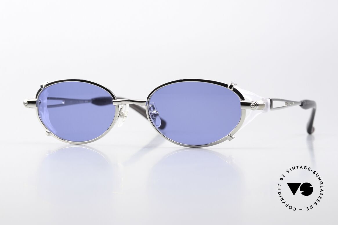 Jean Paul Gaultier 56-0035 Ovale 90er Titan Sonnenbrille, 90er  Jean Paul Gaultier vintage Designer-Sonnenbrille, Passend für Herren und Damen