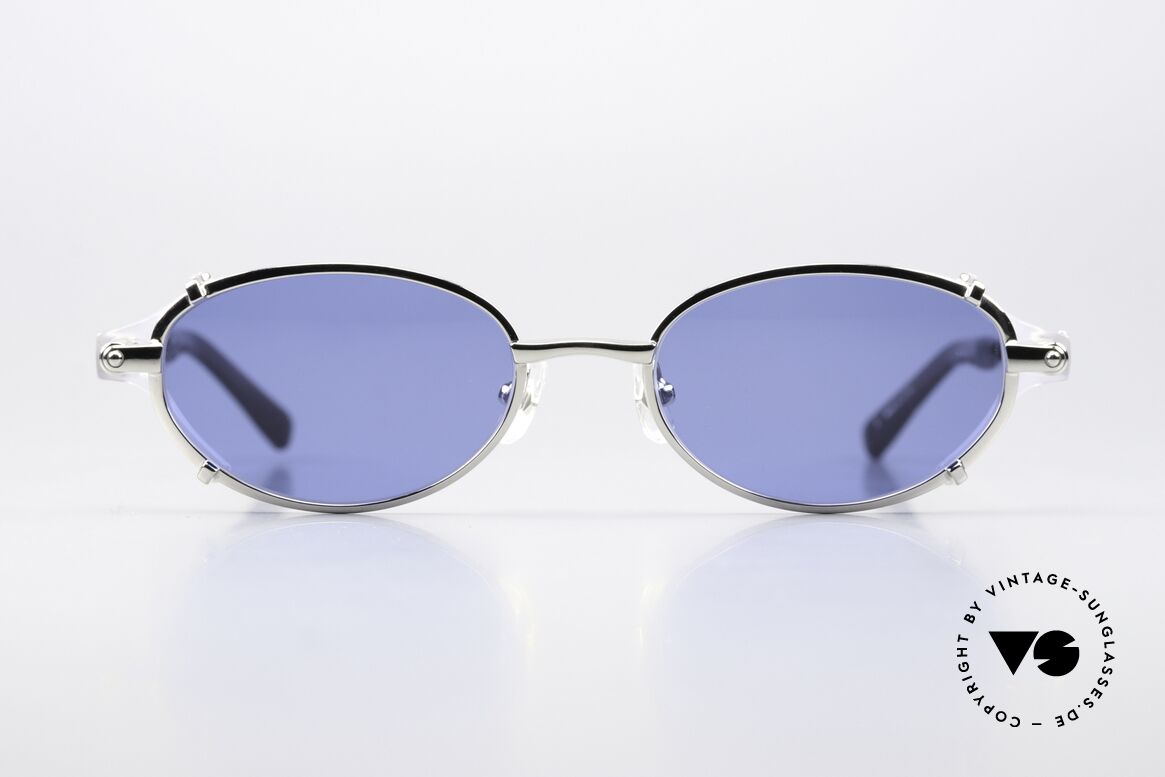 Jean Paul Gaultier 56-0035 Ovale 90er Titan Sonnenbrille, schlichte ovale Brille; dennoch markant und originell, Passend für Herren und Damen