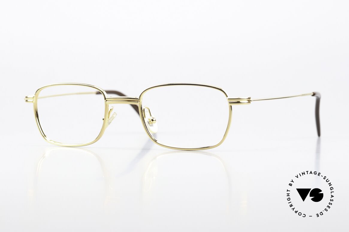 Jil Sander J90 Vergoldete Titanfassung 90er, vintage Jil Sander Brillenfassung aus den 1990ern, Passend für Herren und Damen
