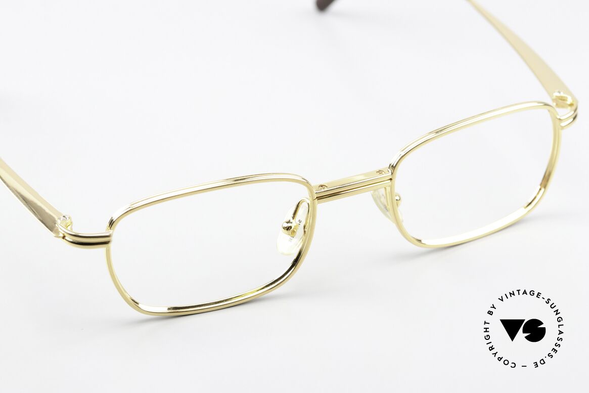 Jil Sander J90 Vergoldete Titanfassung 90er, die Glashöhe ist 31mm = somit auch gleitsichtfähig, Passend für Herren und Damen